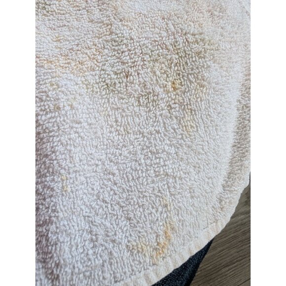 Vintage Grants Home Floral Beige Towel Made In USA 42" x 23" - Picture 5 of 5